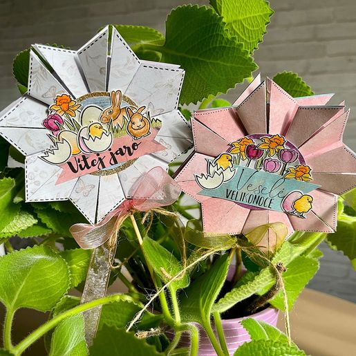 Dětská razítka Aladine Stampo Minos, 43 ks - Jaro a Velikonoce