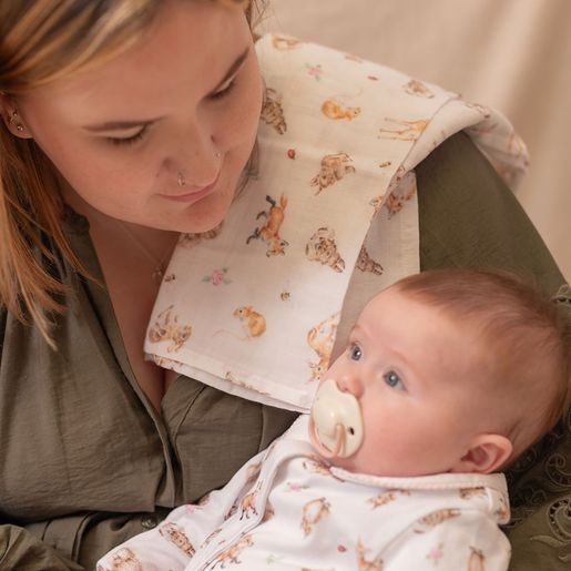 Mušelínové plenky Wrendale Designs "Little Forest", 2 ks - Lesní zvířátka