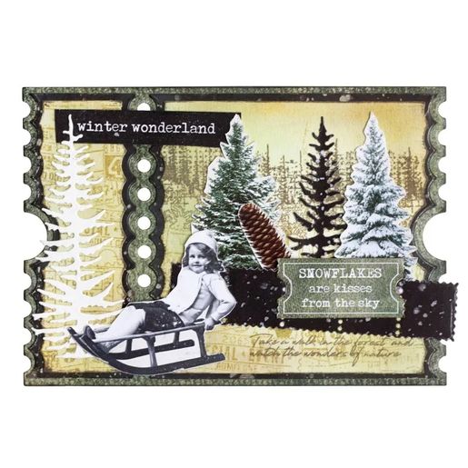 Mini kreativní blok Studio Light "Winter Fun", A7, 24 l. - Výlet do zimy