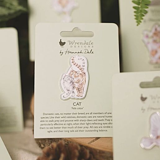 Kovová brož Wrendale Designs "Feline Good" - Kočky