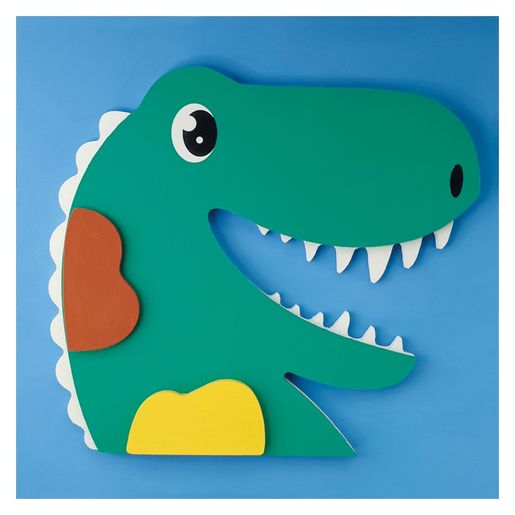 Dřevěný obrázek k dotvoření Aladine - Dinosaurus