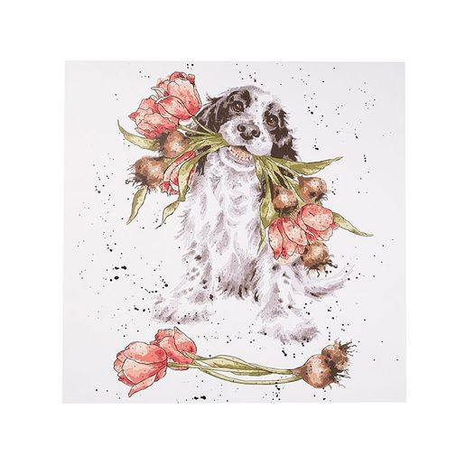Malování podle čísel Wrendale Designs "Blooming with Love" - Pes, kokršpaněl