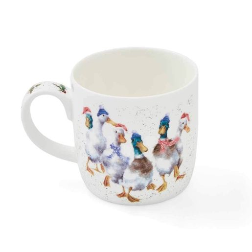 Vánoční porcelánový hrnek Wrendale Designs "Duck the Halls", 0,31 l - Kachny