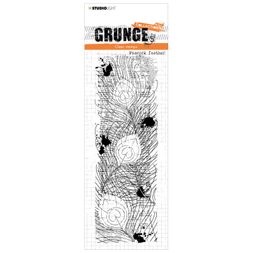 Gelové razítko Studio Light "Grunge", 21x7,4 cm - Paví pera