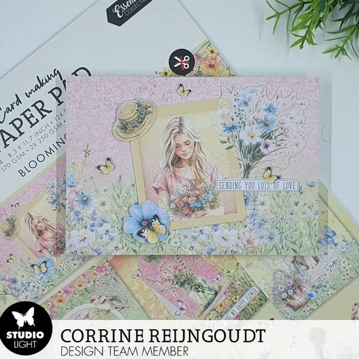 Kreativní blok na výrobu přání Studio Light "Blooming Spring", A4, 14 l. - Rozkvetlé jaro