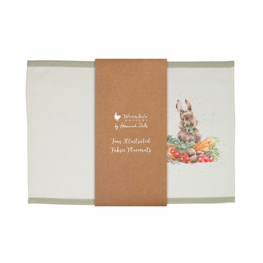 Látkové prostírání Wrendale Designs "Garden Friends", 4 ks - Zahradní zvířátka
