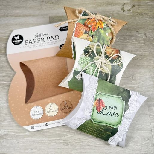 DIY Dárkové krabičky Studio Light, A5, 18 l. - bílé, krémové, kraft