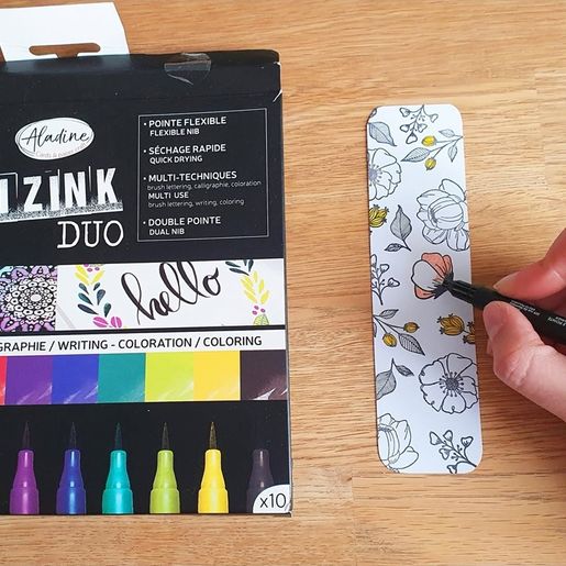 Akvarelové štětečkové fixy Aladine Izink Duo - 10 barev