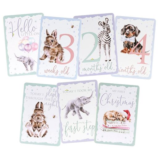 Milníkové kartičky Wrendale Designs, 24 ks - Můj první rok