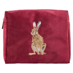 Vyšívaná kosmetická taška Wrendale Designs "Golden Hour", velká - Zajíc