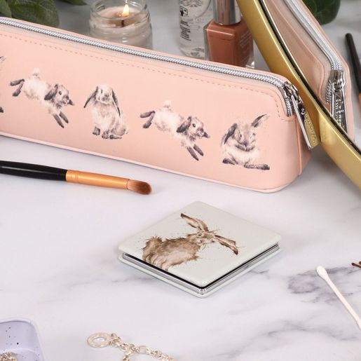 Kapesní zrcátko Wrendale Designs "Hare-Brained" - Zajíc