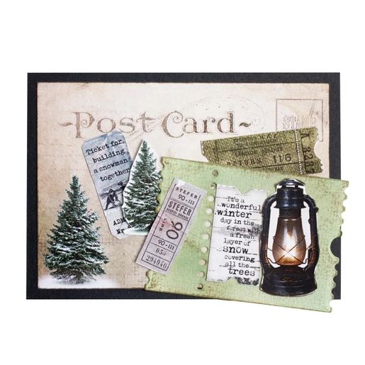 Mini kreativní blok Studio Light "Winter Fun", A7, 24 l. - Výlet do zimy