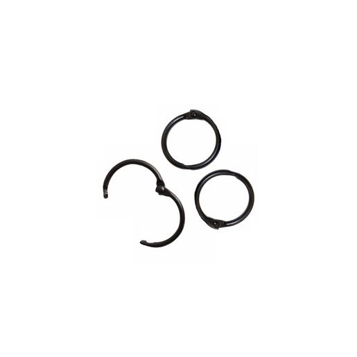 Knihařské kroužky Studio Light, o 23 mm, 12 ks - černé