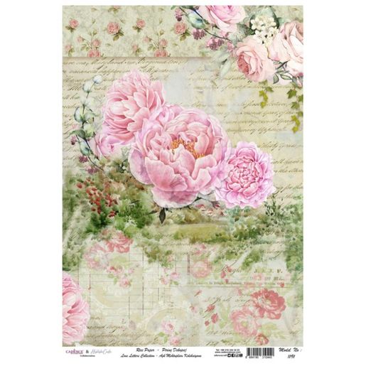 Rýžový papír Cadence - Dopis v zahradě - VYBERTE VELIKOST