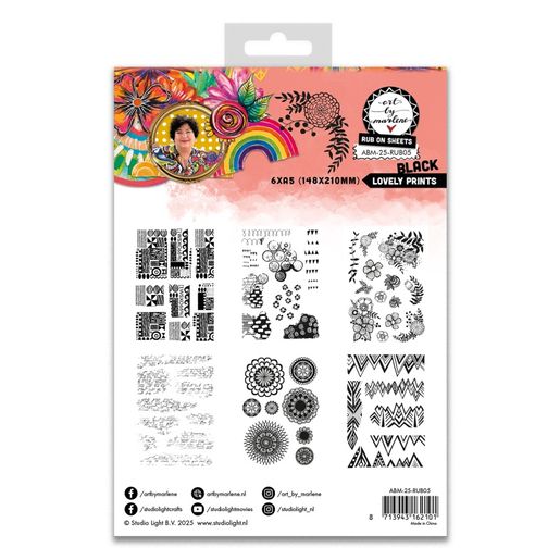 Propisot Studio Light "25", A5, 6 l. - Černé květiny