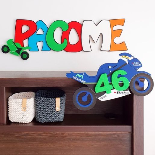 Dřevěný výřez k dekoraci Gomille, 15 cm - Abeceda - VYBERTE PÍSMENO