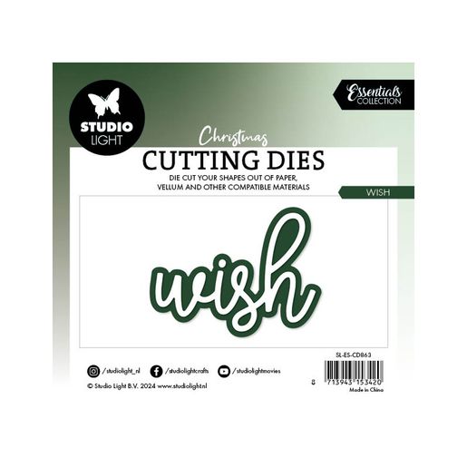 Vyřezávací šablony Studio Light, 2 ks - Nápis Wish