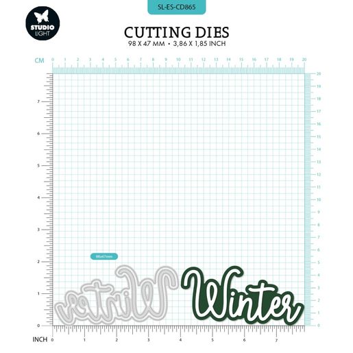 Vyřezávací šablony Studio Light, 2 ks - Nápis Winter