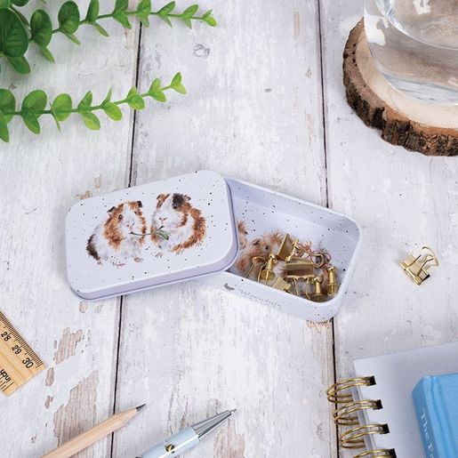 Plechová krabička na drobnosti Wrendale Designs "Lettuce be Friends" - Morčata