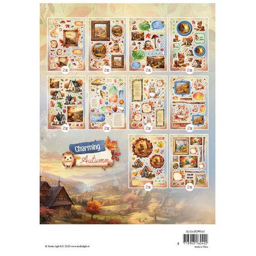 Blok s papírovými výseky Studio Light "Charming Autumn", A5, 20 l. - Líbezný podzim