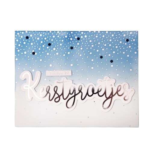 Papírové výseky Studio Light, 40 ks - Vánoční nápisy, stříbrné