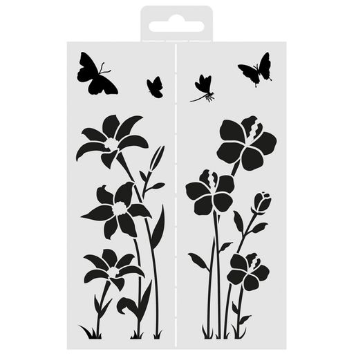 Šablony Aladine, 2 ks - Lilie a ibišek