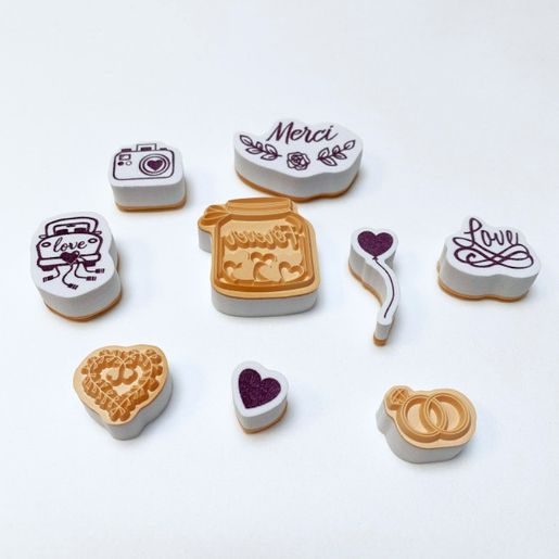 Razítka Aladine Creative Stamp, 43 ks - Svatební