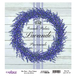 Rýžový papír Cadence, 30x30 cm - Levandulový věnec