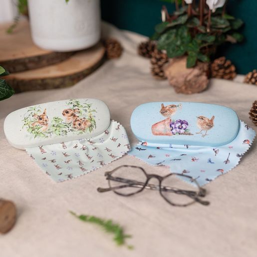 Pouzdro na brýle Wrendale Designs "Spring Hares" - Králíci