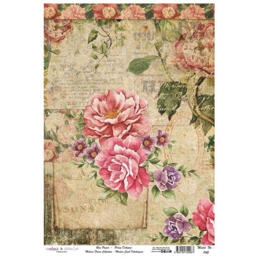 Rýžový papír Cadence - Rozkvetlý pergamen - VYBERTE VELIKOST