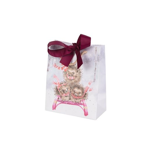 Dárková taška Wrendale Designs "Sledgehogs", malá - Ježci