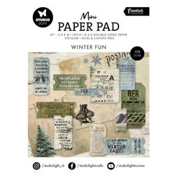 Mini kreativní blok Studio Light "Winter Fun", A7, 24 l. - Výlet do zimy