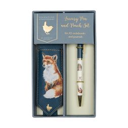 Luxusní kuličkové pero s pouzdrem Wrendale Designs - Lesní zvířata