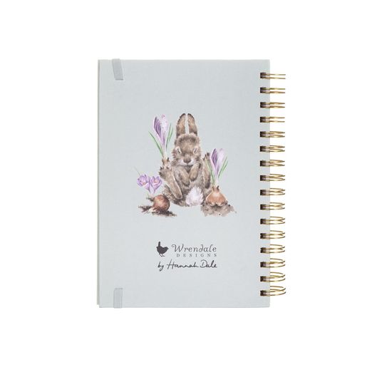 Kroužkový blok Wrendale Designs "The Flower Pot" A5, 90 l., linkovaný - Králík