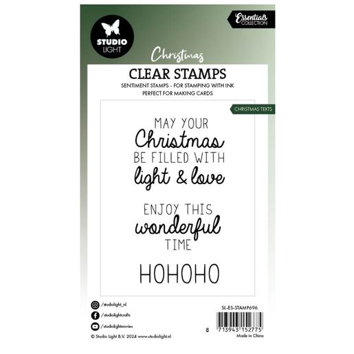 Gelová razítka Studio Light, 3 ks - Hohoho