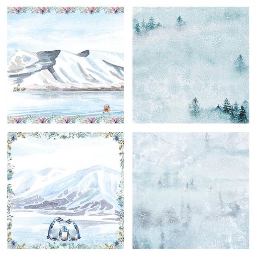 Scrapbookový blok Studio Light "Arctic Winter", 30,5x30,5 cm, 24 l. - Polární zima