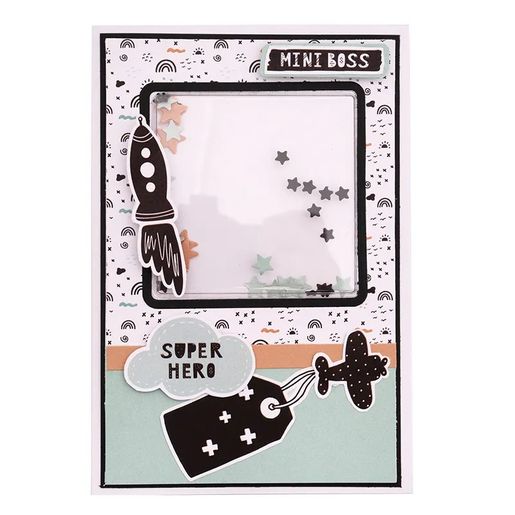 Plastová krytka na výrobu chrastidla Studio Light, 6,5x6,5 cm, 10 ks - Čtverec