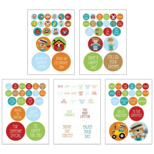 Samolepky v bloku Studio Light, A6, 15 l. - Roztomilá farma