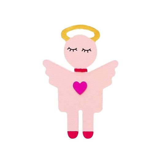 Dřevěný výřez k dekoraci Gomille, 11x12 cm - Andílek