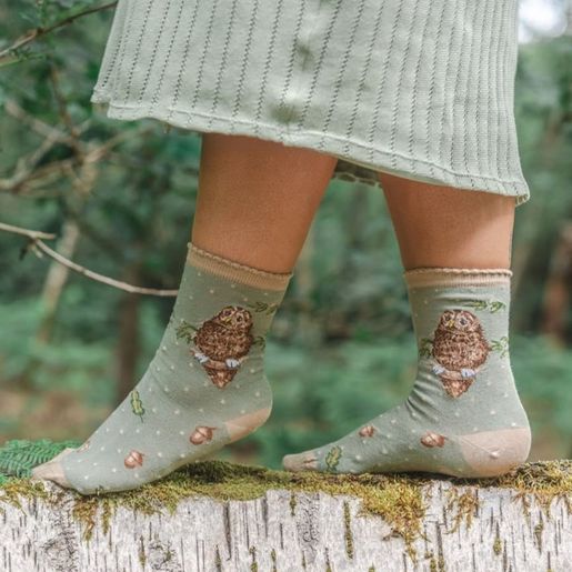 Dámské ponožky Wrendale Designs "Treetops" - Sova