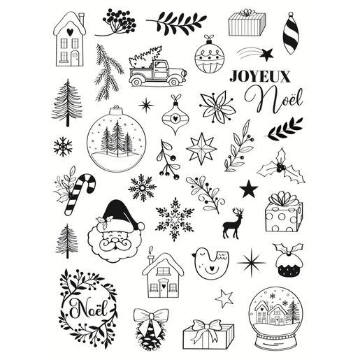 Razítka Aladine Creative Stamp, 39 ks - Veselé Vánoce