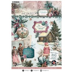 Blok s papírovými výseky Studio Light "Christmas Blush", A5, 20 l. - Vánoce z pohádky