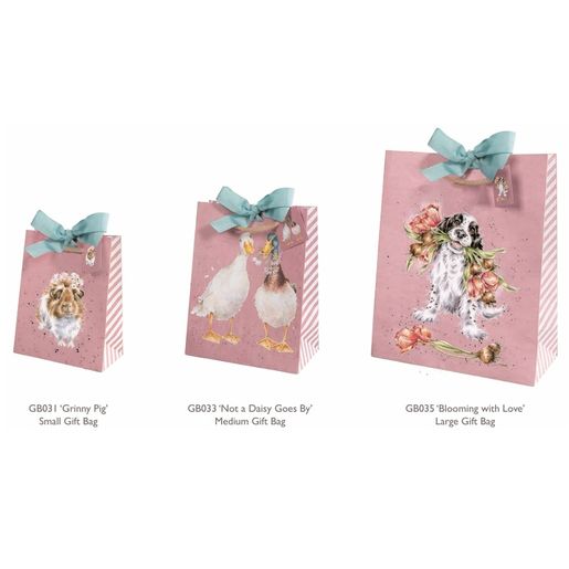 Dárková taška Wrendale Designs "Blooming with Love", velká - Pes, kokršpaněl