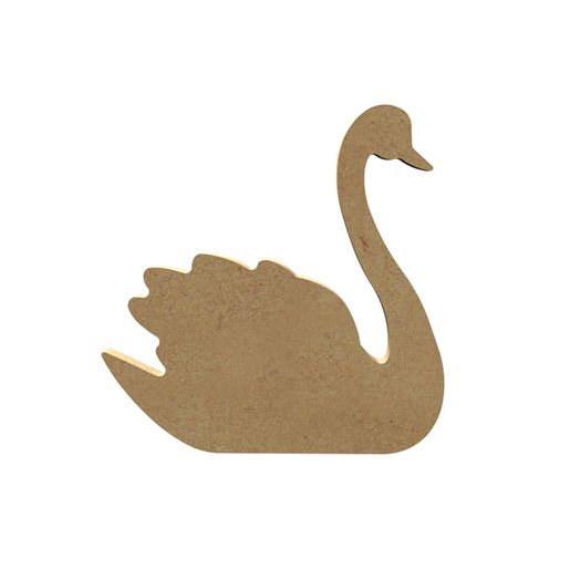 Dřevěný výřez k dekoraci Gomille, 12x12 cm - Labuť