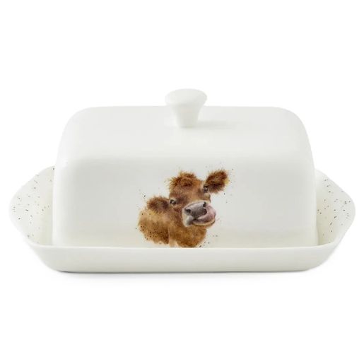 Porcelánová máslenka Wrendale Designs "Mooo" - Kráva