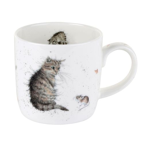 Porcelánový hrnek Wrendale Designs "Cat and Mouse", 0,31 l - Kočka a myš