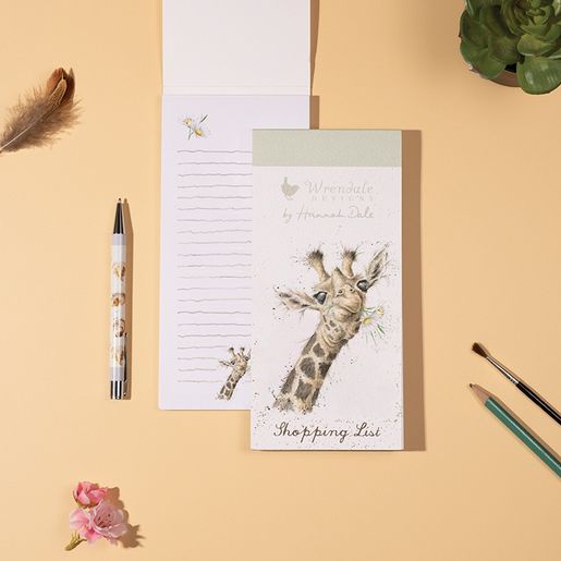 Nákupní seznam s magnetem Wrendale Designs "Flowers" - Žirafa