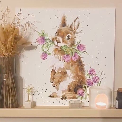 Malování podle čísel Wrendale Designs "Head Clover Heels" - Králík