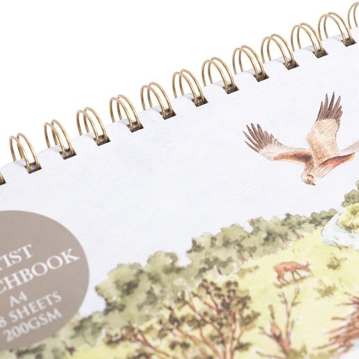 Kroužkový skicák Wrendale Designs "Riverbank", A4, 24 l. - U řeky