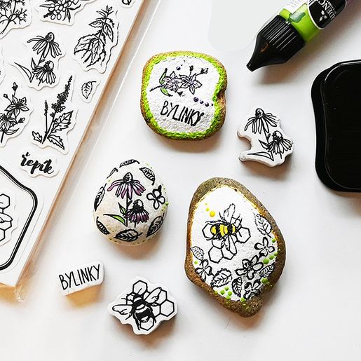 Razítka Aladine Stampo Hobby, 41 ks - Bylinky